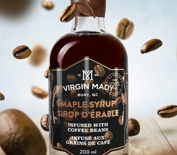 Sirop d’érable infusé aux grains de café
