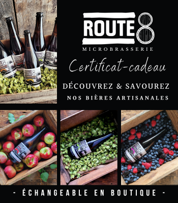 Certificats-cadeaux Route 8