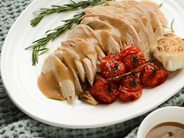 Dinde et bouillon