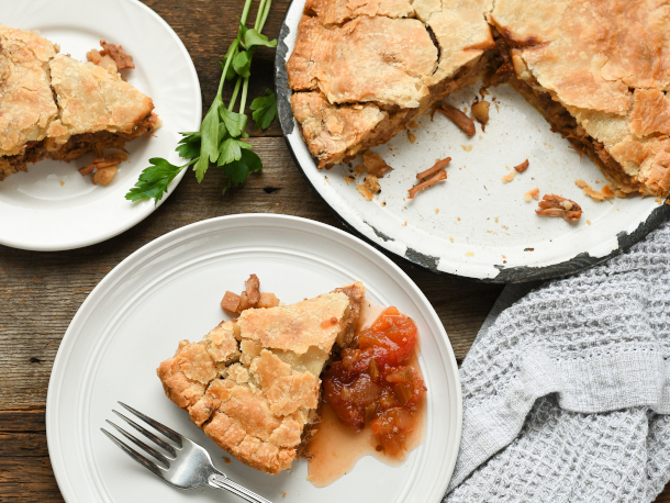 Tourtière aux 3 viandes (cubes de viandes)