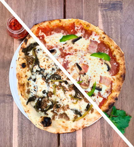 Pizzas surgelées de style four à bois – Assortiments de deux
